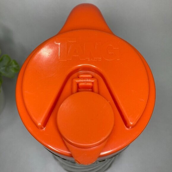 Vintage Anchor Hocking Tang Pitcher/Carafe Orange Lid Retro 1970's - Picture 4 of 8